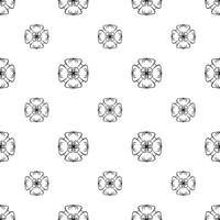 Single colored hand drawn repeat pattern on transparent background vector