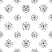 Single colored hand drawn repeat pattern on transparent background vector