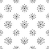 Single colored hand drawn repeat pattern on transparent background vector