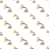 fabric pattern - gramophone repeat pattern transparent background vector