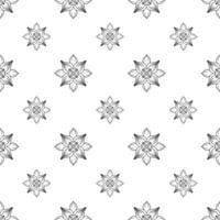 Single colored hand drawn repeat pattern on transparent background vector