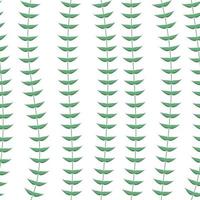 fabric pattern- simple flat leaves and branch repeat pattern vector