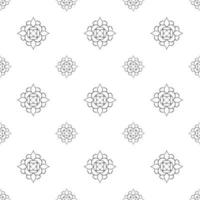 Single colored hand drawn repeat pattern on transparent background vector