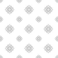 Single colored hand drawn repeat pattern on transparent background vector