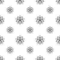 Single colored hand drawn repeat pattern on transparent background vector
