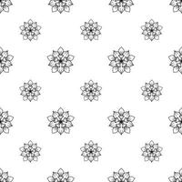 Single colored hand drawn repeat pattern on transparent background vector