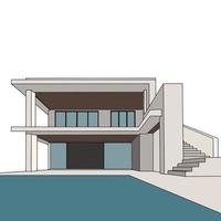 house vector - flat simple and non-editable illustration