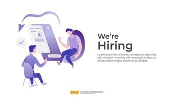 recruitment and employer hiring concept vector