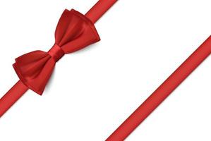 Realistic different red ribbon bows set, vector design  illustration
