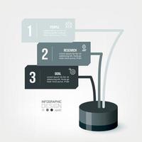 Business infographic  template with step or option design. vector