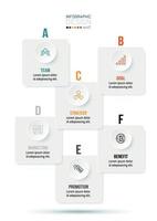 Business concept infographic template with diagram. vector