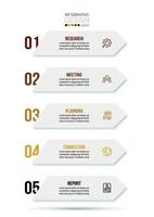 Business infographic  template with step or option design. vector