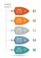 Plantilla de infografía empresarial con diseño de paso u opción. vector