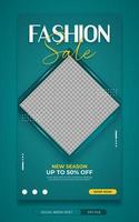 Fashion sale promo social media story template vector