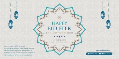 plantilla de banner horizontal eid vector