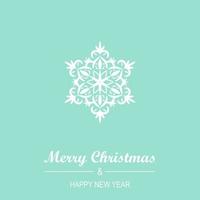 Christmas and New Year Greeting Card Design with Snowflake vector