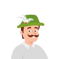 diseño de vector de hombre de oktoberfest aislado