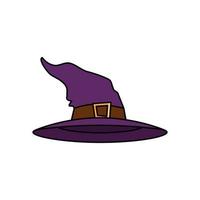 hat of witch for halloween icon vector