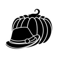 oktoberfest, sombrero, y, calabaza, vector, diseño vector