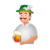 diseño de vector de hombre de oktoberfest aislado