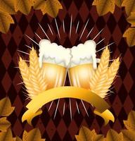 Germany oktoberfest beer vector design