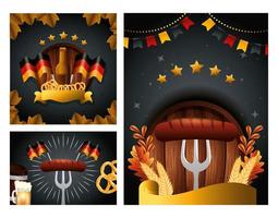 Germany oktoberfest beer and sausage vector design