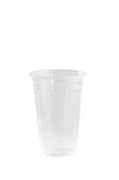 Plastic cup isolated on white background with clipping path photo