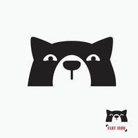 Dog head icon vector