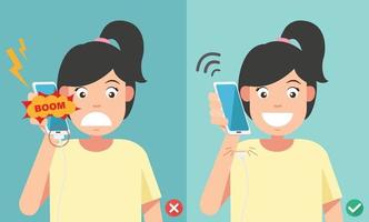 Do not phone call in charging battery illustration. vector