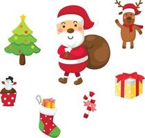 Christmas set vector illustration