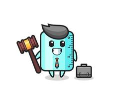 Illustration of ruler mascot as a lawyer vector