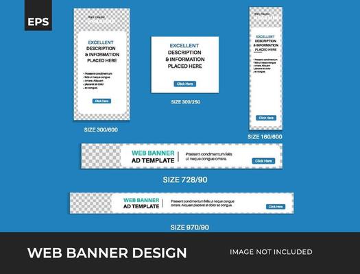 web banner ad design. Multipurpose Web Banner vector design.