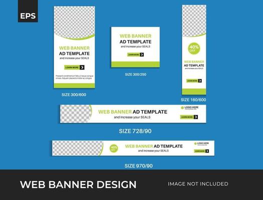 web banner ad design. Multipurpose Web Banner vector design.