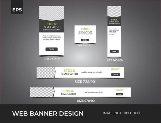 web banner ad design. Multipurpose Web Banner vector design.