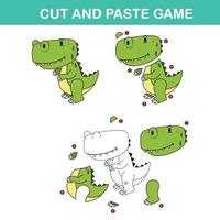 cut and past game,easy educational paper games for kids.illustration vector