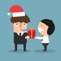 businessman celebrating christmas illustration vector