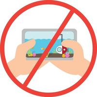 stop using smartphone illustration vector