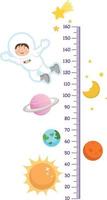 Meter wall with astronaut in space.vector illustration vector