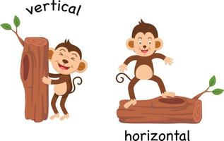 Opposite vertical and horizontal vector illustration