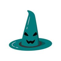 sombrero de mago con cara sonriente vector