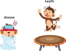 Opposite disease and health vector illustration