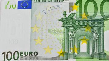 detail of a 100 euro banknote photo