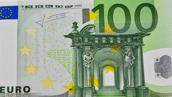 detail of a 100 euro banknote photo