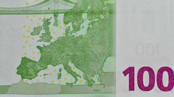 detail of a 100 euro banknote photo