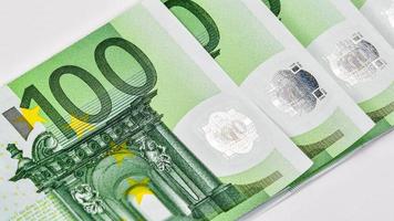 detail of a 100 euro banknote photo