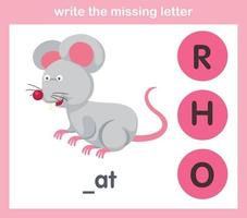 write the missing letter vector