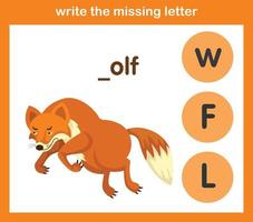 write the missing letter vector