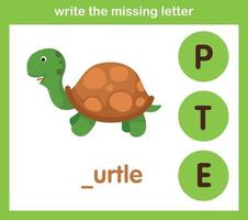 write the missing letter vector