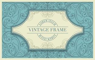 marco ornamental vintage vector