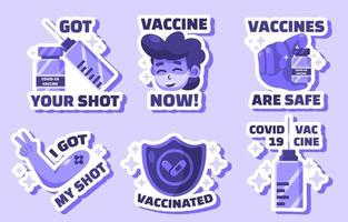 After Vaccinations Sticker Collections vector